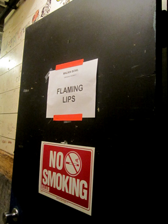 Flaming Lips sign, Malkin Bowl, backstagerider.com photo