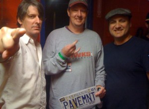 Steve (centre) w/ Pavement's Steve and Scott in Atlanta, GA