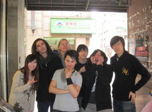 John, Michael and friends in Taichung, Taiwan
