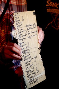 Sebadoh setlist, pic by Mikala Taylor/backstagerider.com