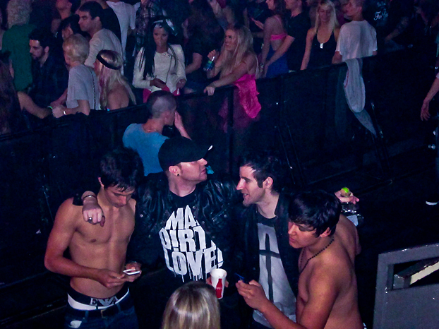 Knife Party with fans, pic by Mikala Taylor/backstagerider.com