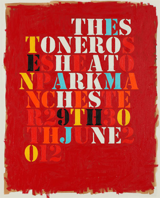 Stone Roses Concert Poster, thestoneroses.org