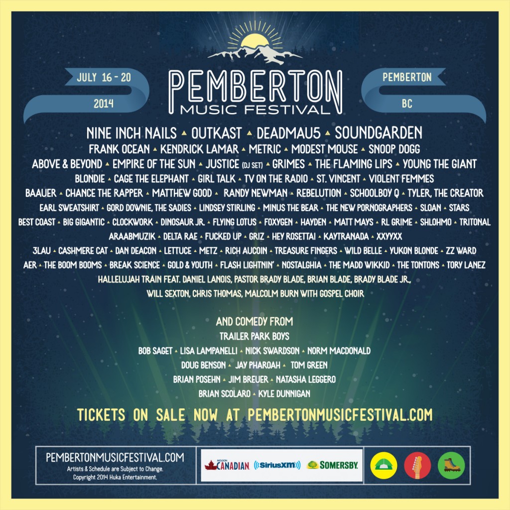Pemberton 2014 Lineup